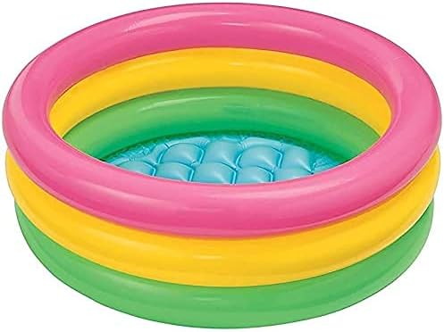 Summer Special Inflatable Kid Swimming Pool with Air Pump – 2 Feet, Multicolor – Perfect for Kids’ Bath Time & Water Play