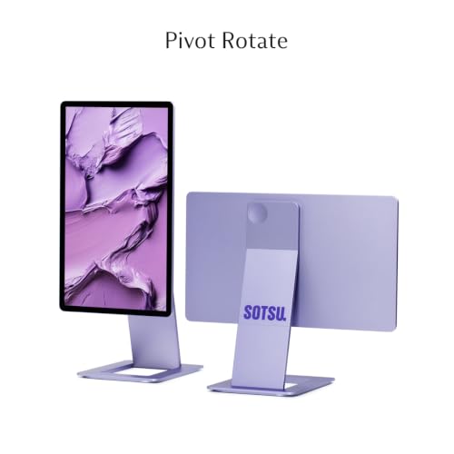 Image of SOTSU FlipAction Touch 14 inch Premium Portable Monitor SFA14TCMG | FHD IPS Pivoting Dual Laptop Screen | Touchscreen for Cellphone, Gaming, and Travel | PC, Chrome, Android (Lilac Luxe Touch)