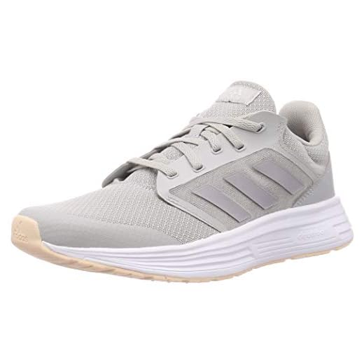 adidas Galaxy 5, Running Shoe Mujer, Grey/Glory Grey/Pink Tint, 38 EU