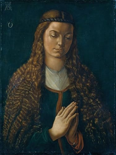 Affiche toile Portrait d'une jeune femme Albrecht Dürer reproduction d'art 60x90cm