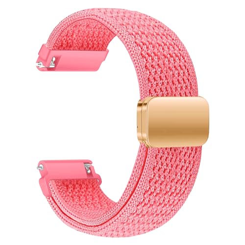 Image of ACM Watch Strap 20mm compatible with Compaq Q Watch Smartwatch | Woven Braided Magnetic Adjustable Luxury Belt Band