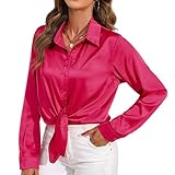 Idéal pour Toutes les Occasions: Parfait pour les fêtes comme Noël et le Nouvel An, ainsi que pour les réunions de travail, les anniversaires ou les rendez-vous galants. Ce haut manches longues femme est le chemisier satin femme idéal pour tous vos moments importants.