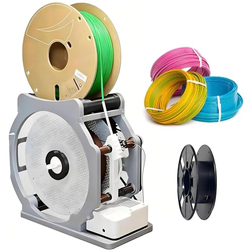 Wsexyy 3D Industrial Filament Respooler, Electric Spool Rewinder, 42 Stepper Motor, Automatic Start and Stop, 1kg Spool Capacity, for PLA/PETG/ABS/TPU/Nylon, 3D Printing Enthusiasts