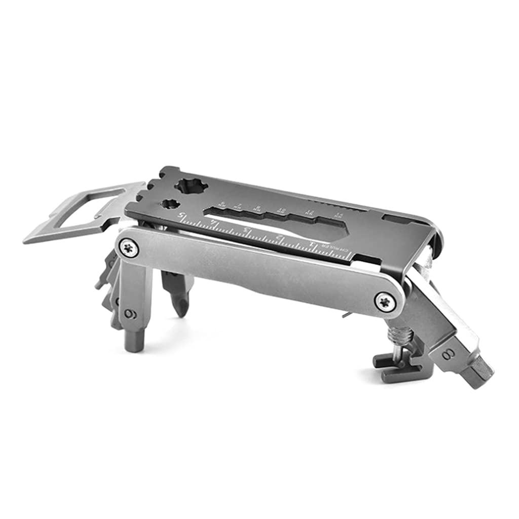 Multifunctional Bike Repair Tool - Lightweight Folding Cycling Multitool 17 Functions Outdoor Adventures