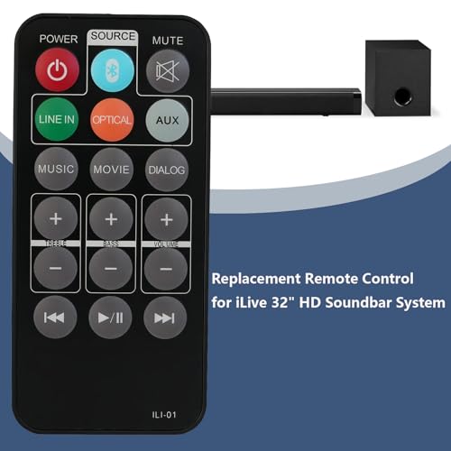 Télécommande pour barre de son iLive HD 32 pouces de rechange - 3