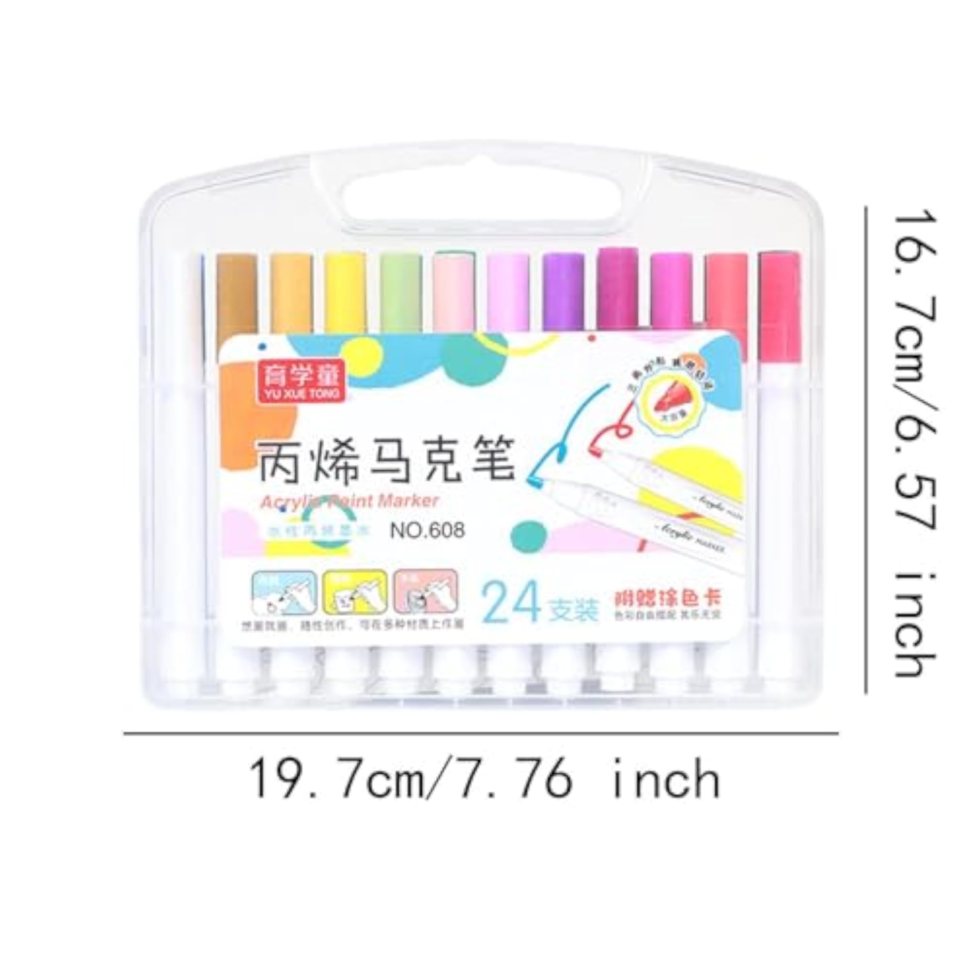 Acrylic Paint Markers Waterproof with Carry Case