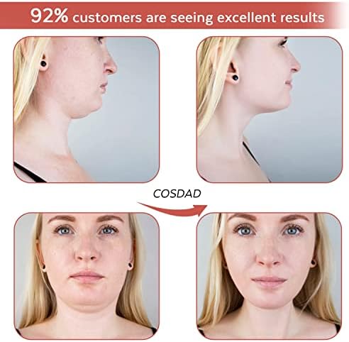 Double Chin Reducer Chin Strap Face Slimming Strap Face Slimmer Shaper for Women,Reusable Breathable Comfortable V Line Face Lifting Mask,Innovative Lifting Technology,One Fits All-COSDAD (Pink)