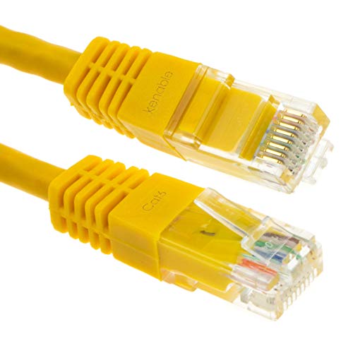 kenable Ethernet Network Cable Cat6 GIGABIT RJ45 COPPER Internet Patch Lead Yellow 0.5m [0.5 metres]