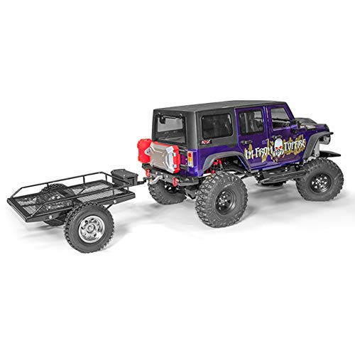 Kyx Racing Rc Cars Trailer Heavy Duty Truck And Rc Rock Cars Trailer For 1/10 Rc Crawler Cars Axial Scx10 Scx10 Ii Scx10 Iii Trx4 D90 #TOP4