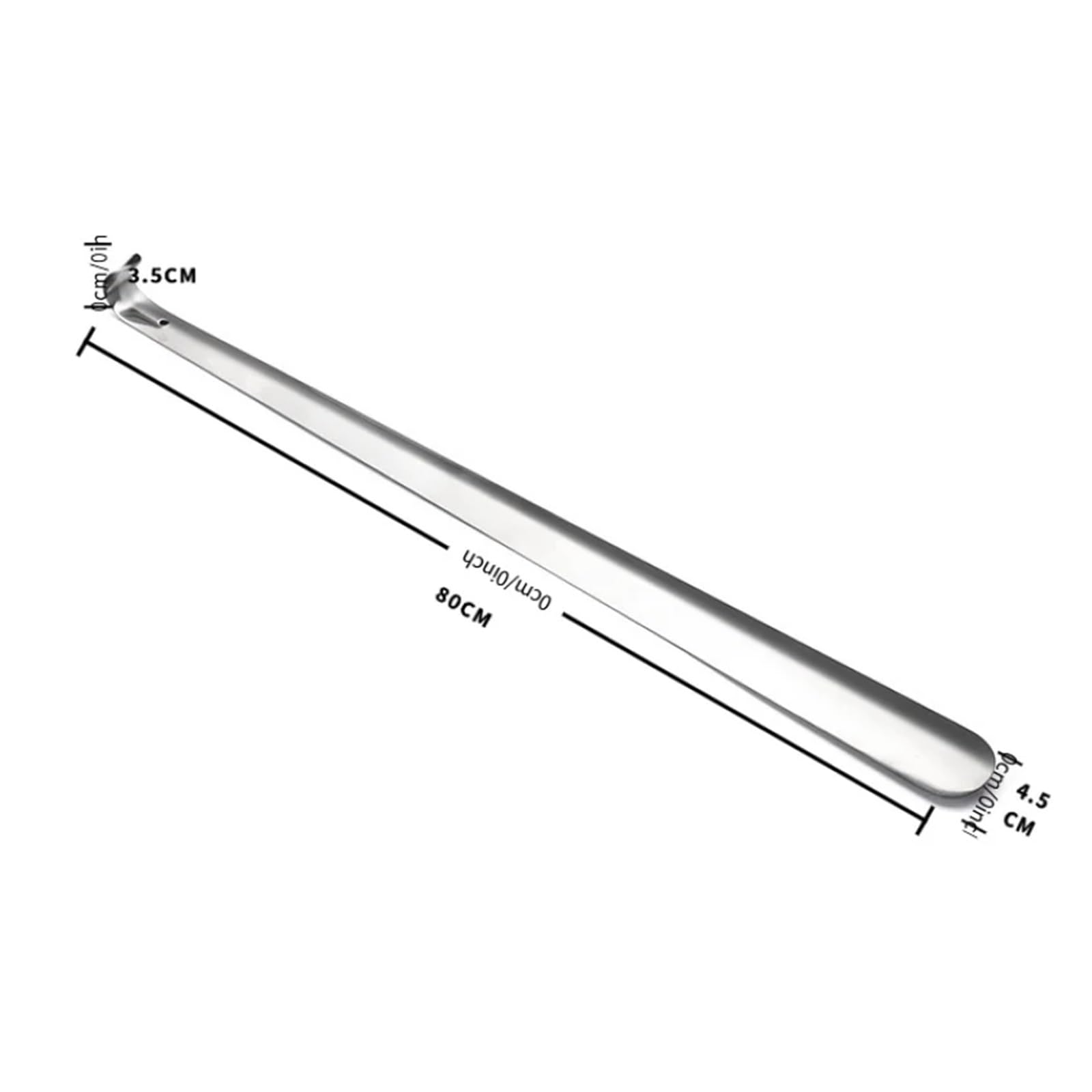 Calzador 80cm Extra largo cuerno de zapato acero inoxidable Metal plateado removedor zapatos levantador calzador ayuda antideslizante tirar herramienta Shoespooner