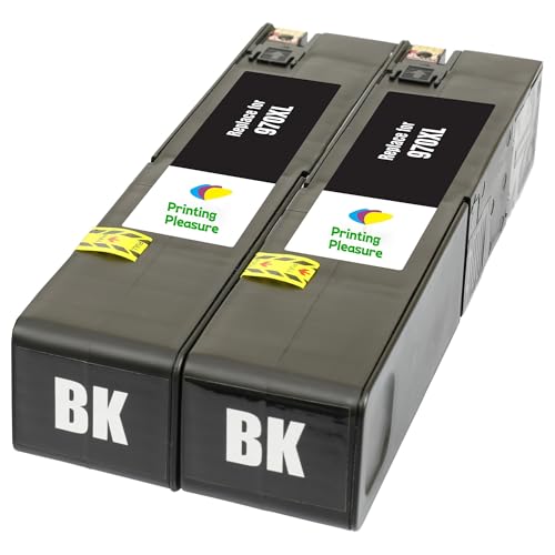Image of TONER EXPERTE 970XL Black Ink Cartridges Replacement, 2-Pack Compatible for OfficeJet Pro X451dw/X476dw/X551dw/X576dw, Replaces CN625AE (970 970XL)