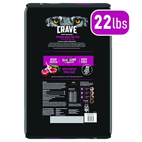 Crave Grain Free High Protein Adult Dry Dog Food With Lamb, 22 Lb. Bag #TOP1