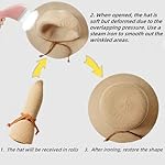 Beach Sun Straw Hats for Women, Summer Sun Protection Foldable Packable Wide Brim Hat - Image 5