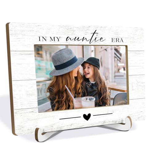 IRTAGANNY In My Auntie Era Picture Frame 4x6 Aunt Gifts Picture Photo Decorative Frame for Desk Tabletop Decor Aunt Gifts from Niece Nephew