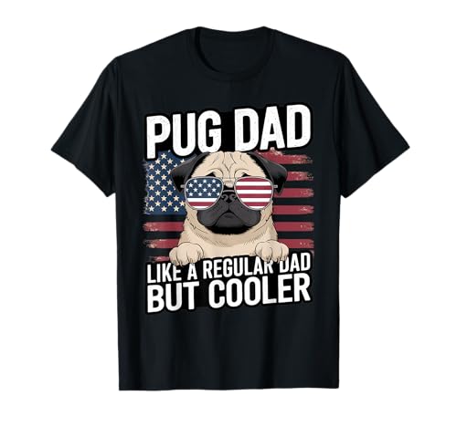 Pug Dad – Divertente festa del papà cane papà design Maglietta