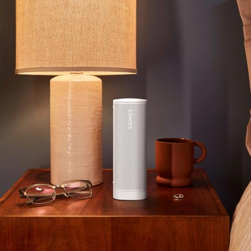 Image of Sonos Roam 2 - Lightweight Portable Waterpoof Speaker with Bluetooth, WiFi, 10 Hour Battery Life and Voice Control for Home and Outdoor Use - White