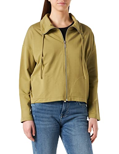 Gerry Weber Damen Sweatjacke Langarm unifarben Olive 40