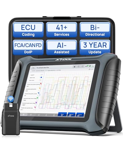XTOOL IP900BT OBD2 Scanner Diagnostic Tool, ECU C0ding Automative Scanner, AI-Assisted Wireless Scan Tool with 41+ Reset, 4000+ Bidirectional Scanner for Car, CAN FD/DoIP/FCA, 3-Y Update