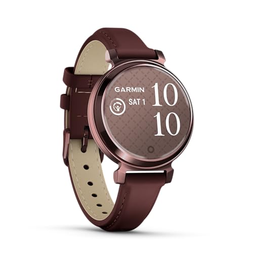 Image of Garmin Lily 2, Small and Stylish Smartwatch, Hidden Display, Patterned Lens, Up to 5 Days Battery Life, Mulberry
