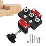 Djowyh Dübellehre,Multifunktions Dübelhilfe Aus Aluminiumlegierung Tragbare Handwerkzeuge,Präzise Bohrschablone Für Gerade Löcher | Für Möbelbau Schreinerwerkstatt Heimwerker