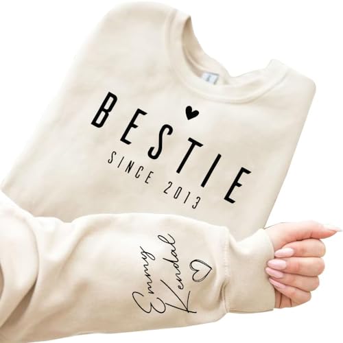 FAITHWALLART Custom Besties Sweatshirt, Custom, Girl
