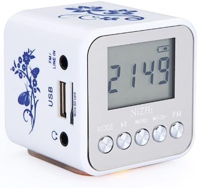 NiZhi Digital Mini Speaker Micro SD/TF Card USB Disk Audio Amplifier MP3/4 Music Player FM Radio USB Portable Music Speaker for MP3, MP4, tablet PC, Notebook, iPod, iPhone