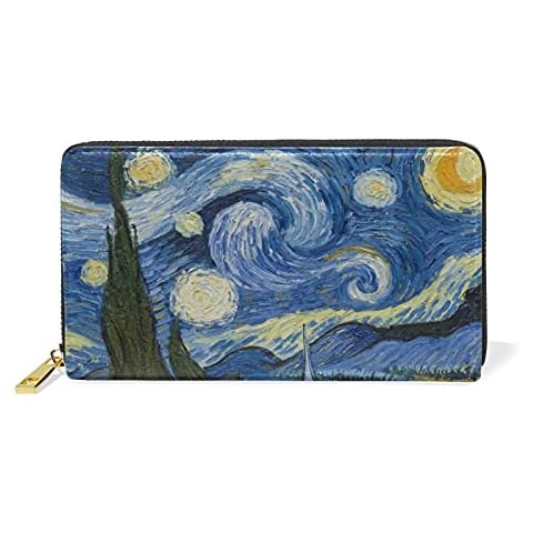 Mnsruu Van Gogh Estrella Noche Monedero de Mujer Cover