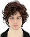 Topcosplay Mens Wig Short Curly Fluffy Cosplay Halloween Character Costume Wig Layered (Light Brown)