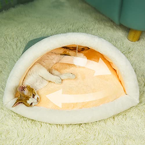 Saco de dormir para gatos, cama interna para animais de estimação e conforto para filhotes no invern