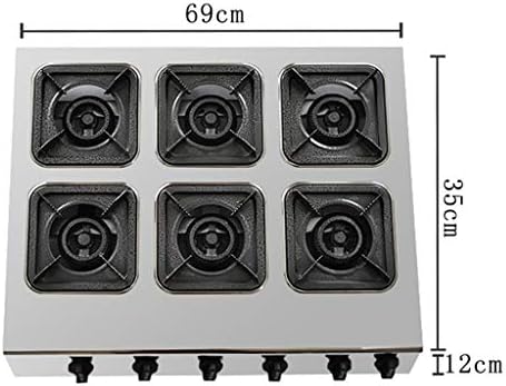 Stainless Steel Commercial Gas Stove, Suitable For Natural Gas/Liquefied Gas Sand Boiler Gas Hob Stove (Liquefied Gas 8 burner) (Liquefied Gas 6 burner)