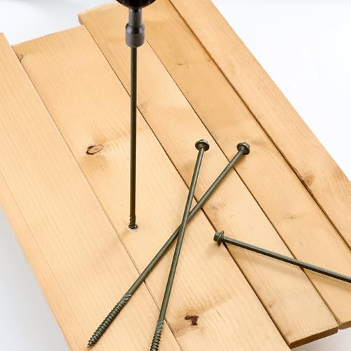 50 tornillos tirafondo para madera #14 x 10" resistentes para exteriores en pack de 50 unidades miniatura 6