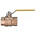 MIDLINE VALVE 800U034 Lead Free Full Port Forged Brass Ball Valve with Female Threaded IPS Connections, 1/2''