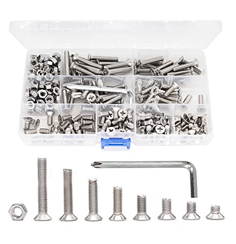 Vis M5 à tête fraisée en acier inoxydable A2-70, pack de fixation durable