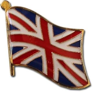 United Kingdom Flag Die-struck Metal Single Lapel Pin with Butterfly Clasp Closure