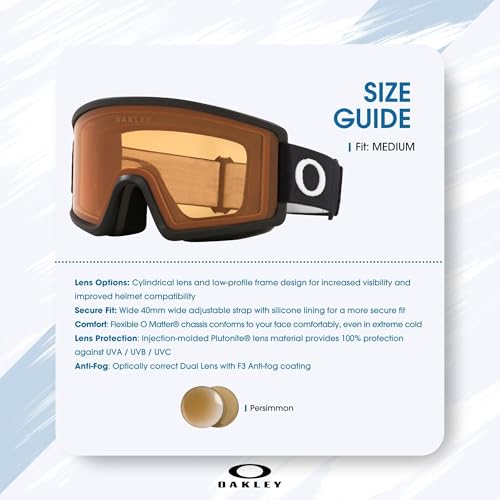 Image of Oakley Target Line MEDIUM /LARGE Ski Goggles for Men for Women | In White, Posideon & Celeste. Bonus kit: cleaning spray, cloth, screwdriver & mirror.