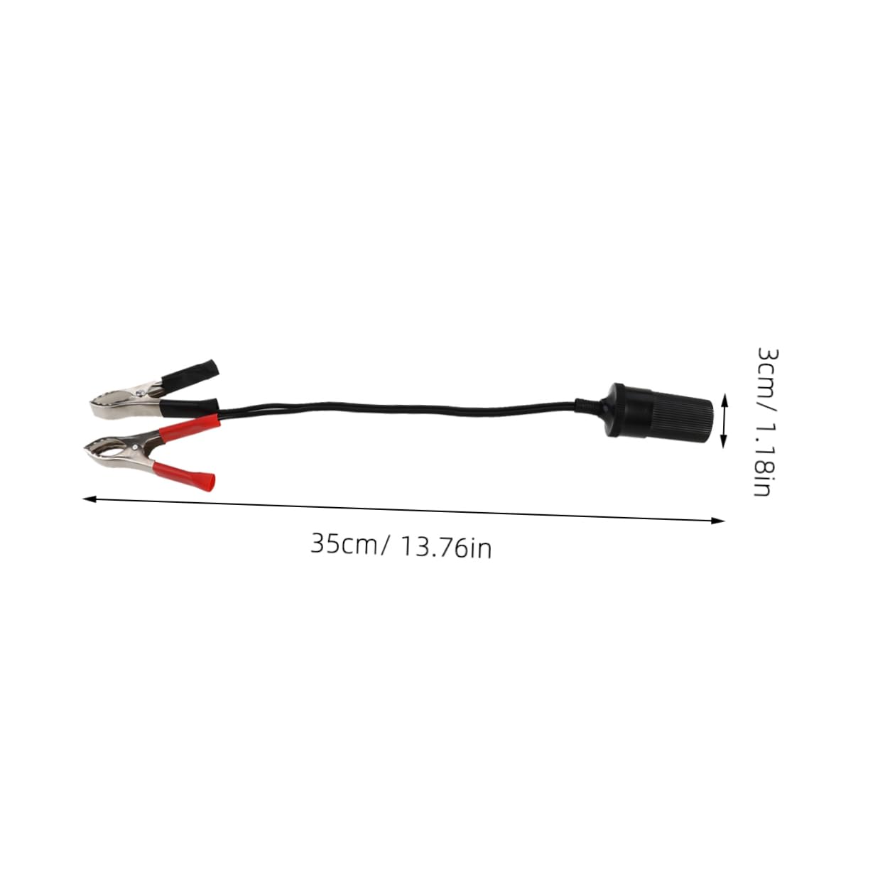 Clip de Batterie Automobile 12v, Adaptateur Prise Allume-cigare Noir