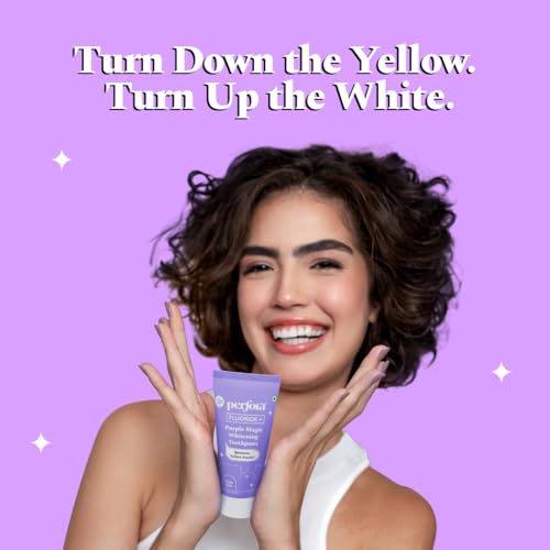 Image of Perfora Purple Whitening Toothpaste-75g | Purple Toothpaste For Teeth Whitening | Teeth Stain Remover | Enamel Safe & Effective Teeth Whitener Oral care | Grape Mint
