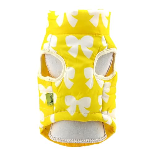 Image of SMALLLEE LUCKY STORE Dog Coat with D-Ring for Small Dogs, Yellow, XL