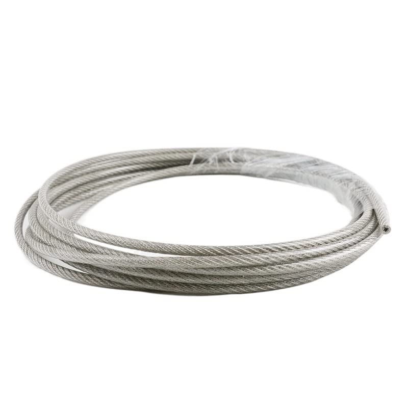 Cable Acero Cuerda de alambre Flexible recubierta de PVC de acero de 5/10 metros, Cable suave, tendedero de acero inoxidable transparente, diámetro de 0,8/1/1, 5/2/2, 5/3/4mm Cable De Acero ( Size : 1