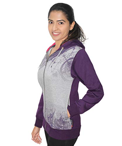 Image of Goodluck Women's Abstract Sweatshirt with Hoodies, Fleece Material Full Sleeves, (Pack of 1)