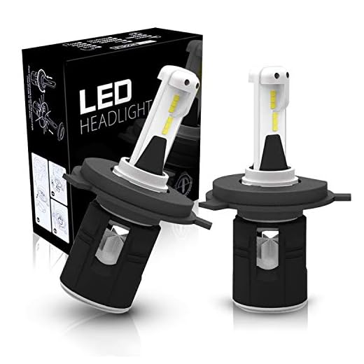Bombilla H4 LED Coche y Moto, Luces Faros Delanteros ,Kit de Conversión de Bombillas Leds IP68 Impermeable, 8000 Lumenes 60W 12V-24V 6500K Blanco para Reemplazo Luz Halógena 2 Lámparas