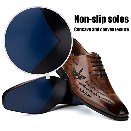 Jitai Mens Oxford Shoes Mens Casual Dress Shoes Lace Up Fashion Shoes Zerogrand, Brown/06, 9 Us #TOP2