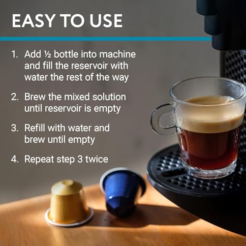Keurig Descaler (2 Pack, 2 Uses Per Bottle) - Made in the USA - Universal Descaling Solution for Keurig, Nespresso, Delonghi and All Single Use Coffee and Espresso Machines