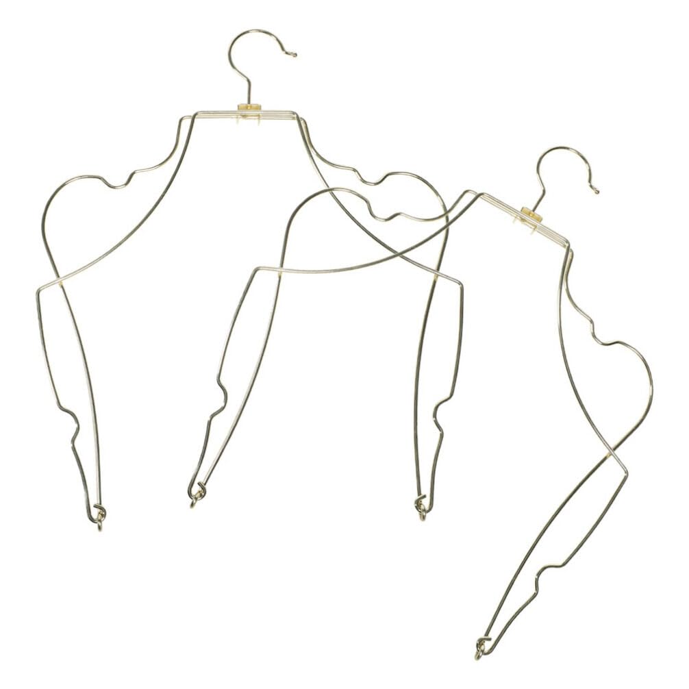 Luxshiny 2Pcs Swimsuit Hanger - Foldable Metal Hangers for Swimsuit, Body Shape Display Hangers Bikini Swimwear Hanging Rack, for Closet, Showcase, 80.5x37x0.5cm