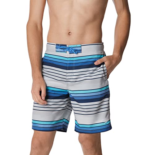 Speedo Men's Swim Trunk Knee Length Boardshort Bondi Striped - image 1