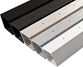 Aluminum Deck Mount Predrilled Intermediate Post with 13 Holes, 42 Inch Tall (Cut to Height) for Cable Railing Deck (Powder Coat Natural)