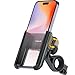 Tiakia Support Téléphone Vélo,【Démontage Rapide 1S 】 Universel Support Smartphone de Moto, Porte Vélo du Guidon，avec 360° Rotation, pour 4,5 à 7,0 Pouces pour Smartphones Autres GPS Appareils