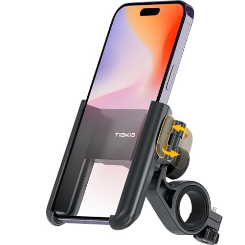 Tiakia Soporte Móvil Bicicleta,Soporte Teléfono Moto,360 ° Rotación Soporte para Teléfono Móvil para Motocicleta a Prueba de Golpes,Adecuado para Teléfonos de 4,5 a 7 Pulgadas