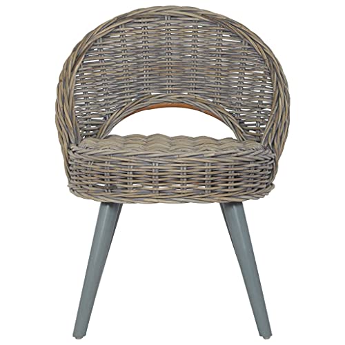 Genérico Wenjingqi Butaca de ratán kubu Gris, Gris 285230