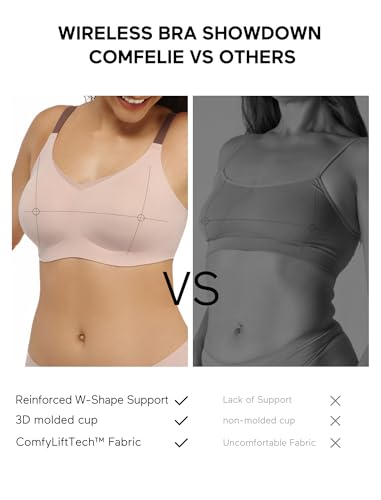 Image of Wireless Bra with Support, Seamless Bra for Women, Mesh Elegance Shaping Bra with Contrast Colored Straps